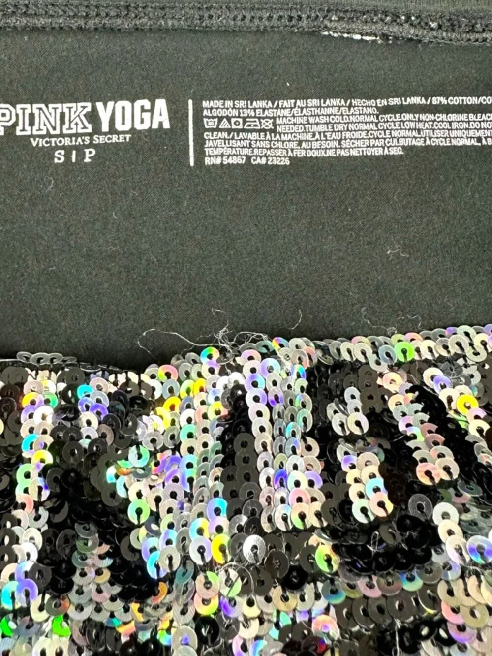 Rare Y2K VS PINK Sequin‎ Foldover Leggings